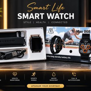 Max008 Smart Watch – Stylish Design, Fitness Tracking & Smart Notifications